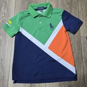 Polo‎ RALPH LAUREN Performance Shirt 4T Big Pony US Open Colorblock Boys